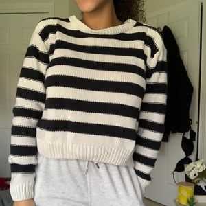b&w striped sweater